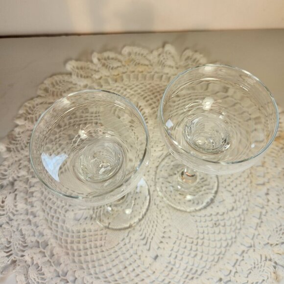 Vintage Candle Holders Germany Clear Glass Pair (2) In Box Sophienthal Amberg - Picture 4 of 8